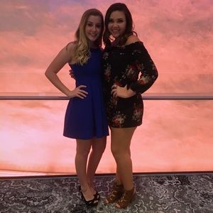 Royal blue mini dress